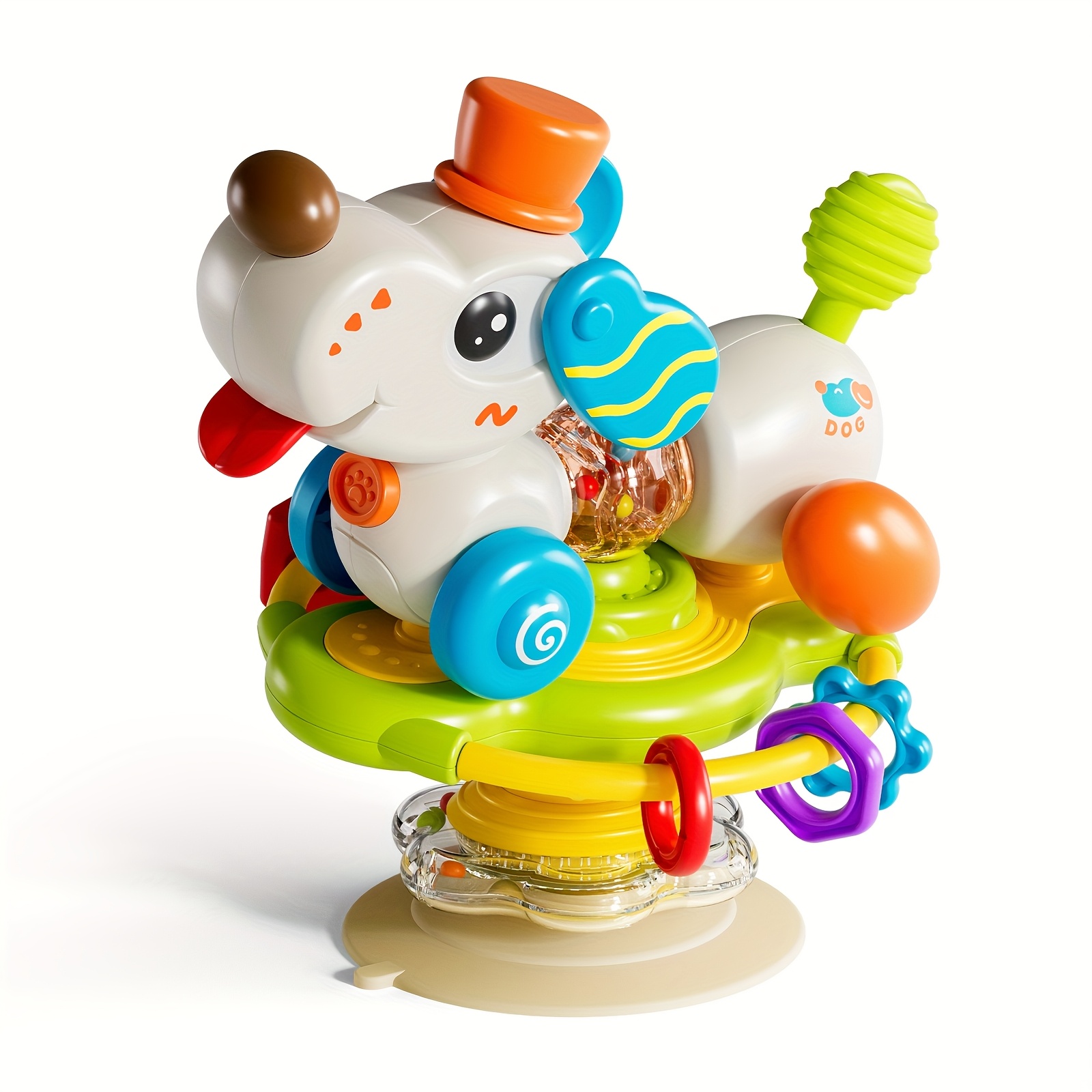 Colorful Suction Cup Spinner Toy Fun Animal Theme Rotator for Windows & Bathtubs