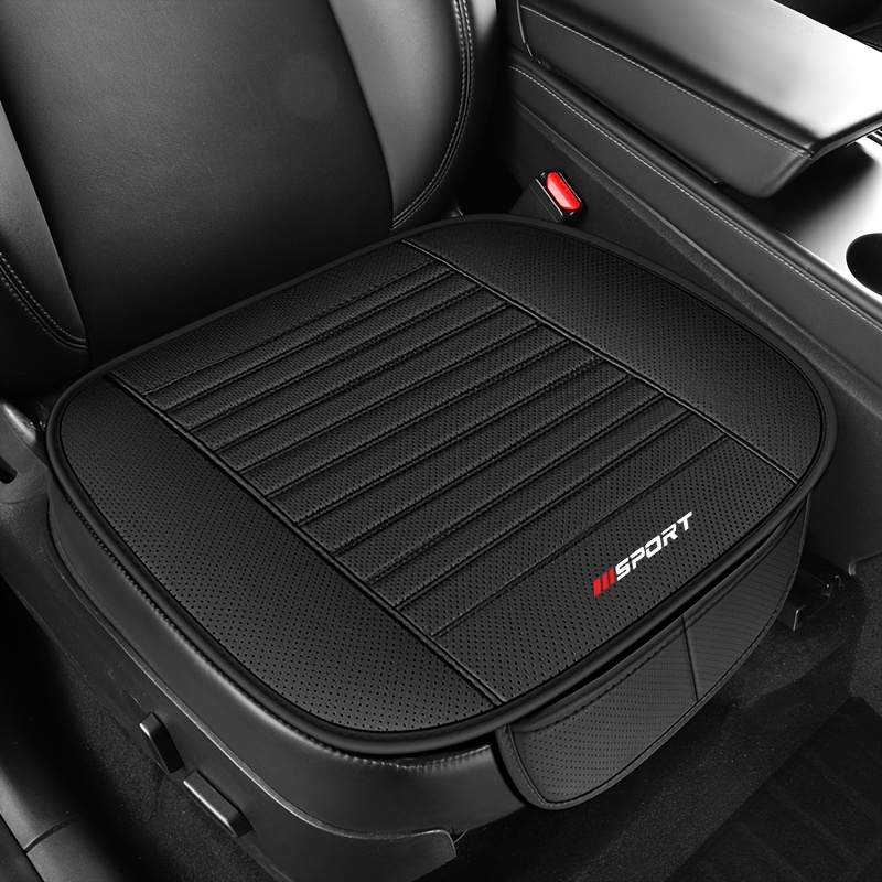 TEMU 1pc Faux Leather Seat Cushion, Delicate Skin-friendly Breathable Faux Leather, Instantly Enhances Car Interior Class, Summer Essential Car Decor
