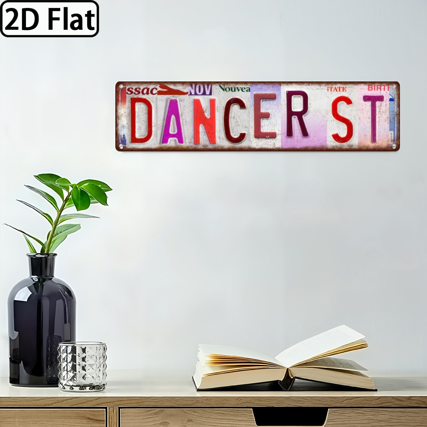 TEMU 2d Flat - 16 X 4 Inches , Metal Street Signs Gift For Women And Wives, Halloween/christmas Decor