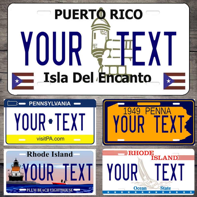 

1pc Personalized Custom License Plate Design Metal Sign - 6x12 Inch Aluminum For Home, Bar, For Man Cave - Polished Decor Plaque For , Puerto , Island - Unique Gift Idea