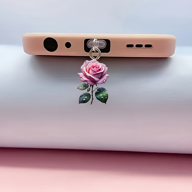 

1pc Acrylic () Dust Plug Charm - Creative Cover For Iphone & Type-c Devices