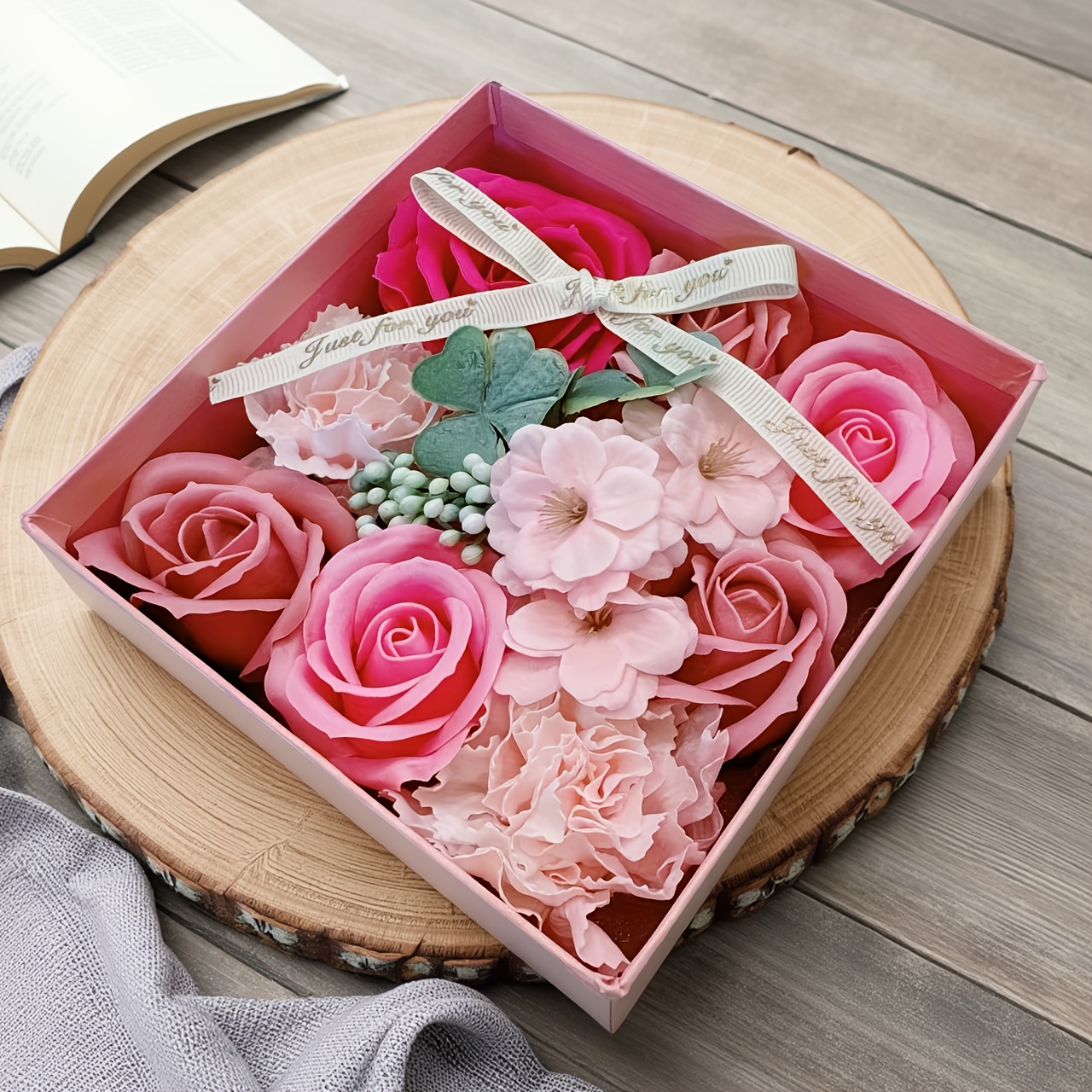 seifenblume handmade look knstliche rosenbox duftseife - Temu Austria