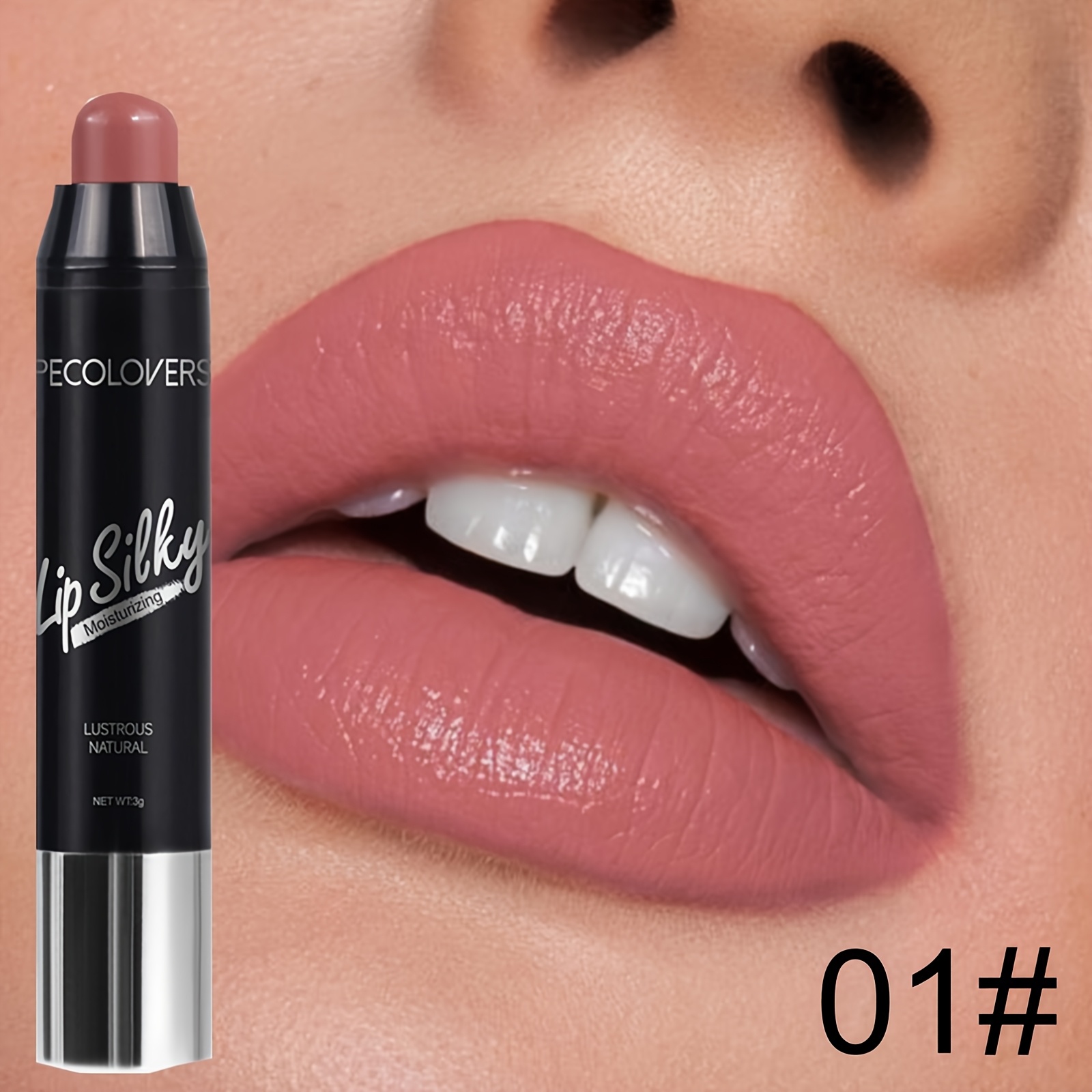 1pc Creamy Long-lasting Lipstick, Natural Moisturizing Lip Balm Pen, , Cup, Suitable For Date And
