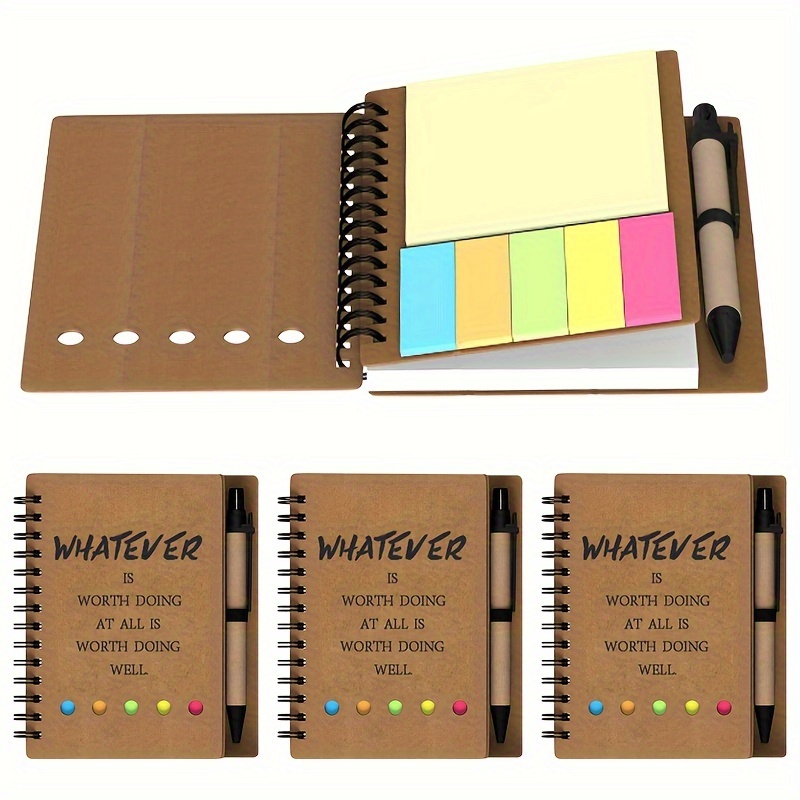 

3/12/30 Sets Spiral Notebooks, Minimalist Religion Book Themed, Personalized With Notes, Pens, And Pen Holder, Ideal For Teacher, Coworkers, Nurse, Staff Appreciation, Graduation Gifts