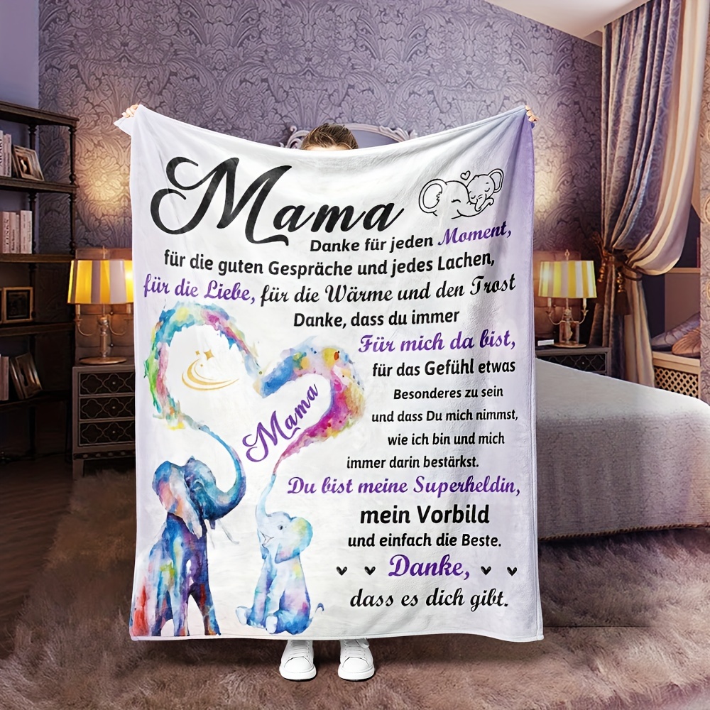 

Personalized Blanket: A For Mom - Washable, All- Use, And Suitable Bed