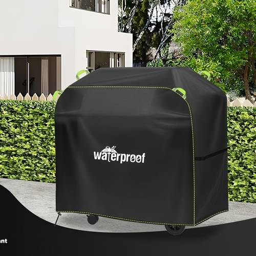 1pc outdoor 210d barbecue cover with drawstring and reflective strip suitable for backyard barbecue enthusiasts in multiple sizes xl xxl