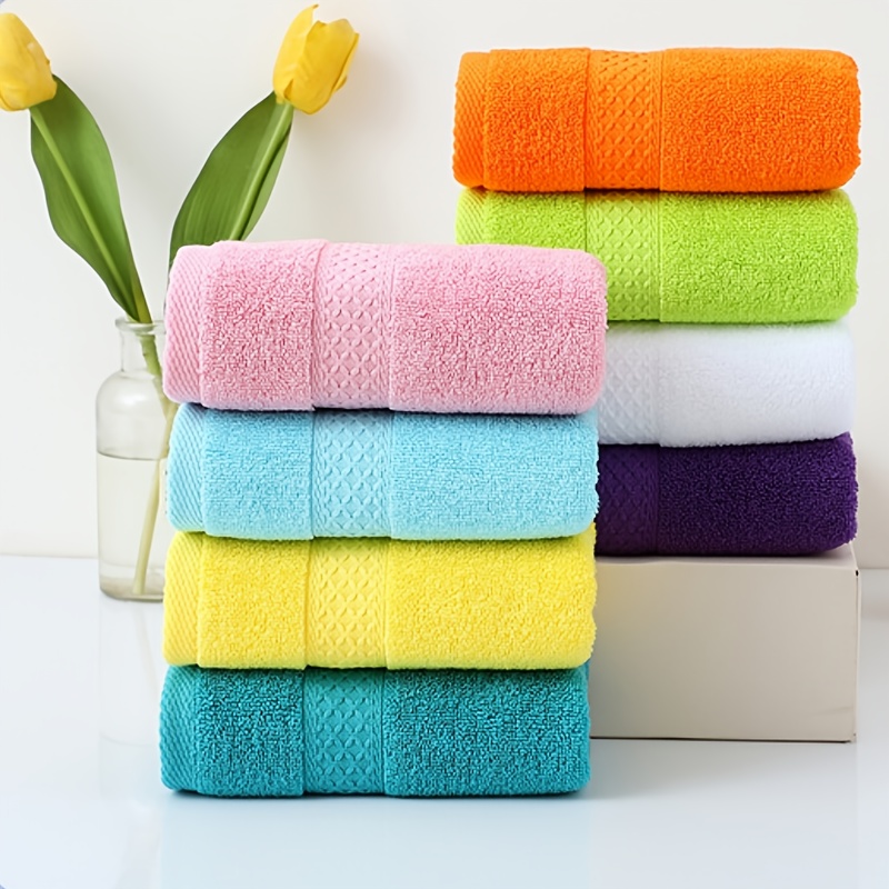 4pcs set pure cotton plain jacquard towels bath towel set
