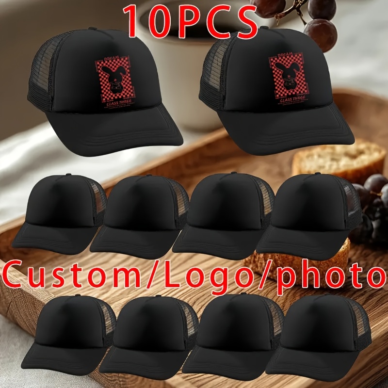 10pcs Customizable DIY Casual Style Baseball Caps