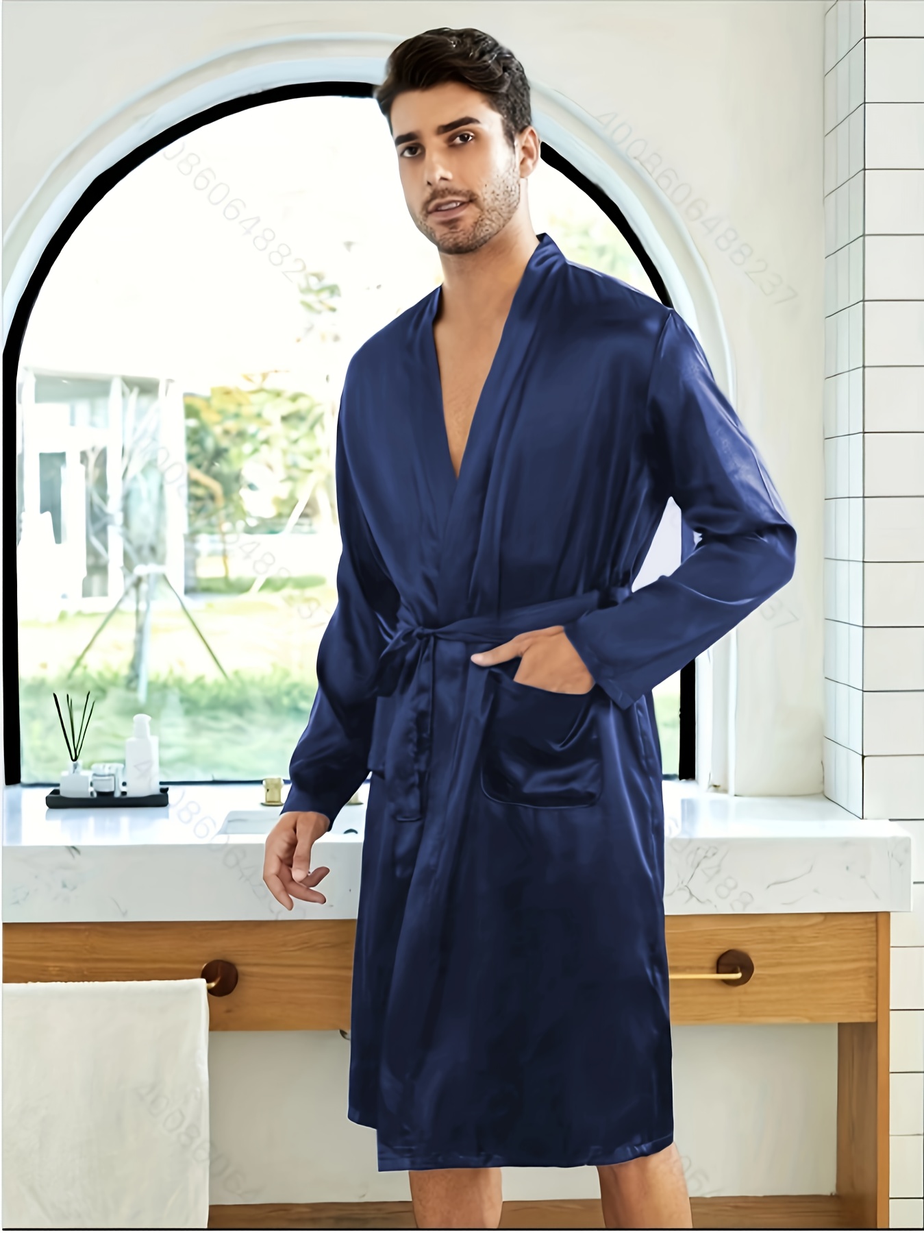 Men's Pajamas Bathrobes Summer Men's Trendy Nightgowns - Temu