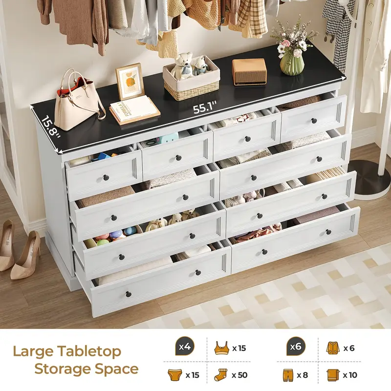 55 wide 10 drawer metal dresser modern white black chest - Temu 55 wide 10 drawer metal dresser modern white black chest - Temu