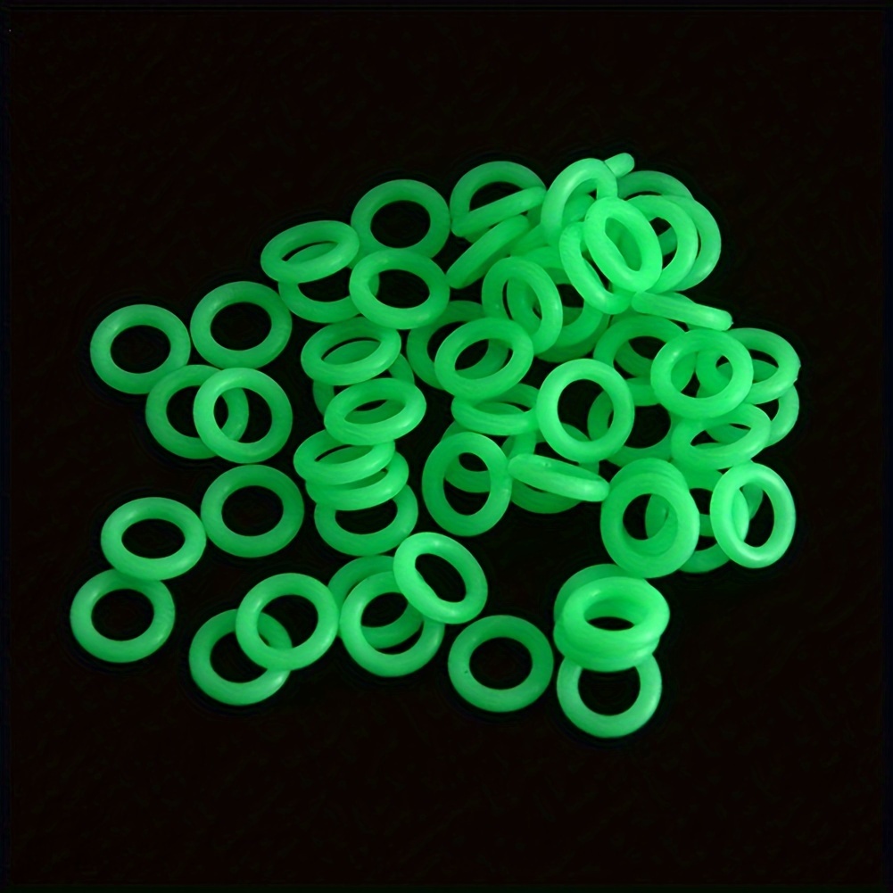 30pcs Outdoor Multifunctional Ground Nail Fluorescent Circle Luminous Silicone Ring Camping Tent Sky Curtain