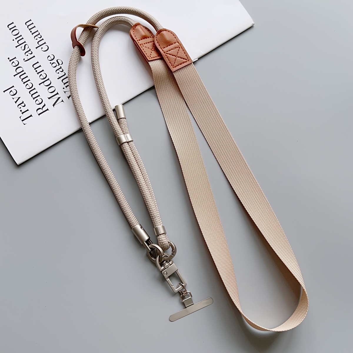 TEMU Stylish Colorblock Dopamine Adjustable Crossbody Lanyard Long Mobile Phone Lanyard Diagonal Shoulder Strap Adjustable Neck Strap Mobile Phone