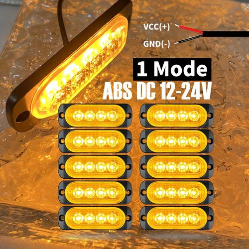 10pcs versione aggiornata luce led universale 12v-24v per utv barca moto - resistente per con / / , veicoli 12-24v