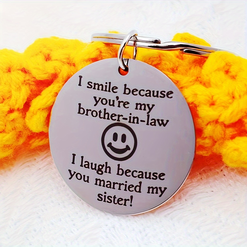 

Steel Keychain For -in-law - Novelty Engraved Key - Humorous Relationship - 1pc