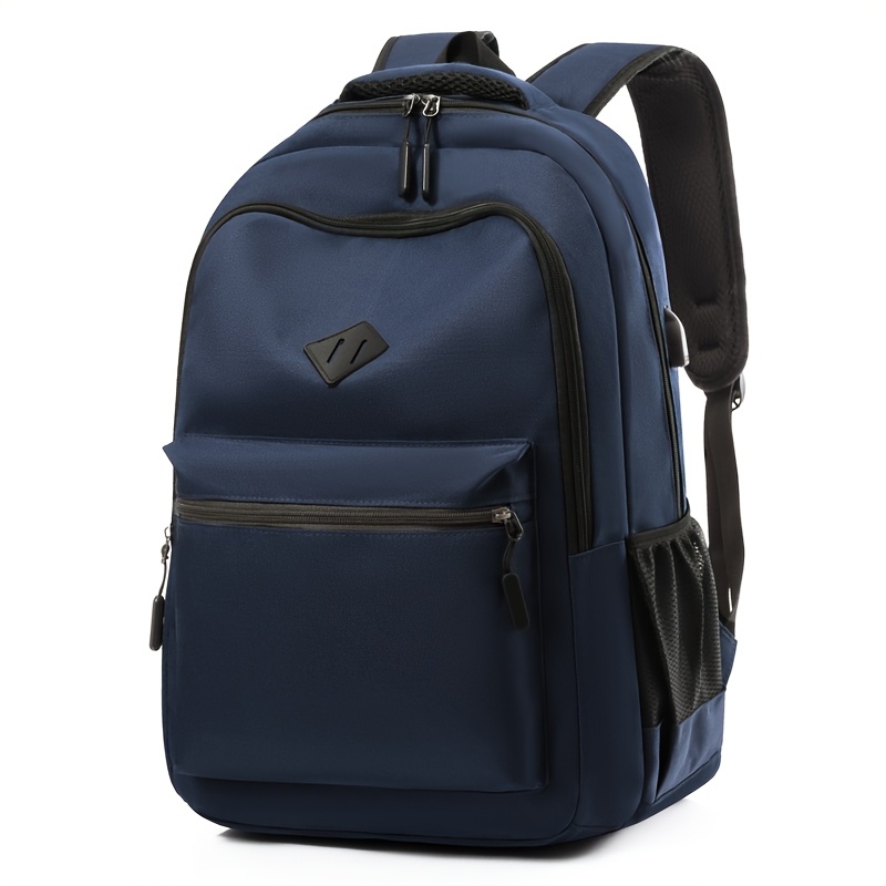 E-shop Einfarbiger, stylischer Damenrucksack, Herren Casual Rucksack mit großem Fassungsvermögen für Reisen, Business-Laptop-Bergtasche