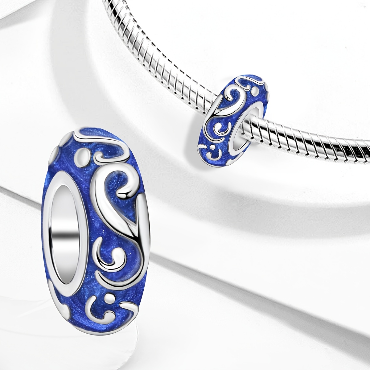 Women's 925 Silver Plated Milky Way Patterned Pendant Necklace