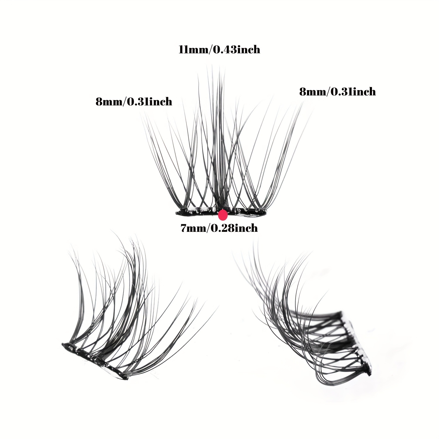 30pcs Marks Individual Clusters Self-Adhesive Eyelash Extensions