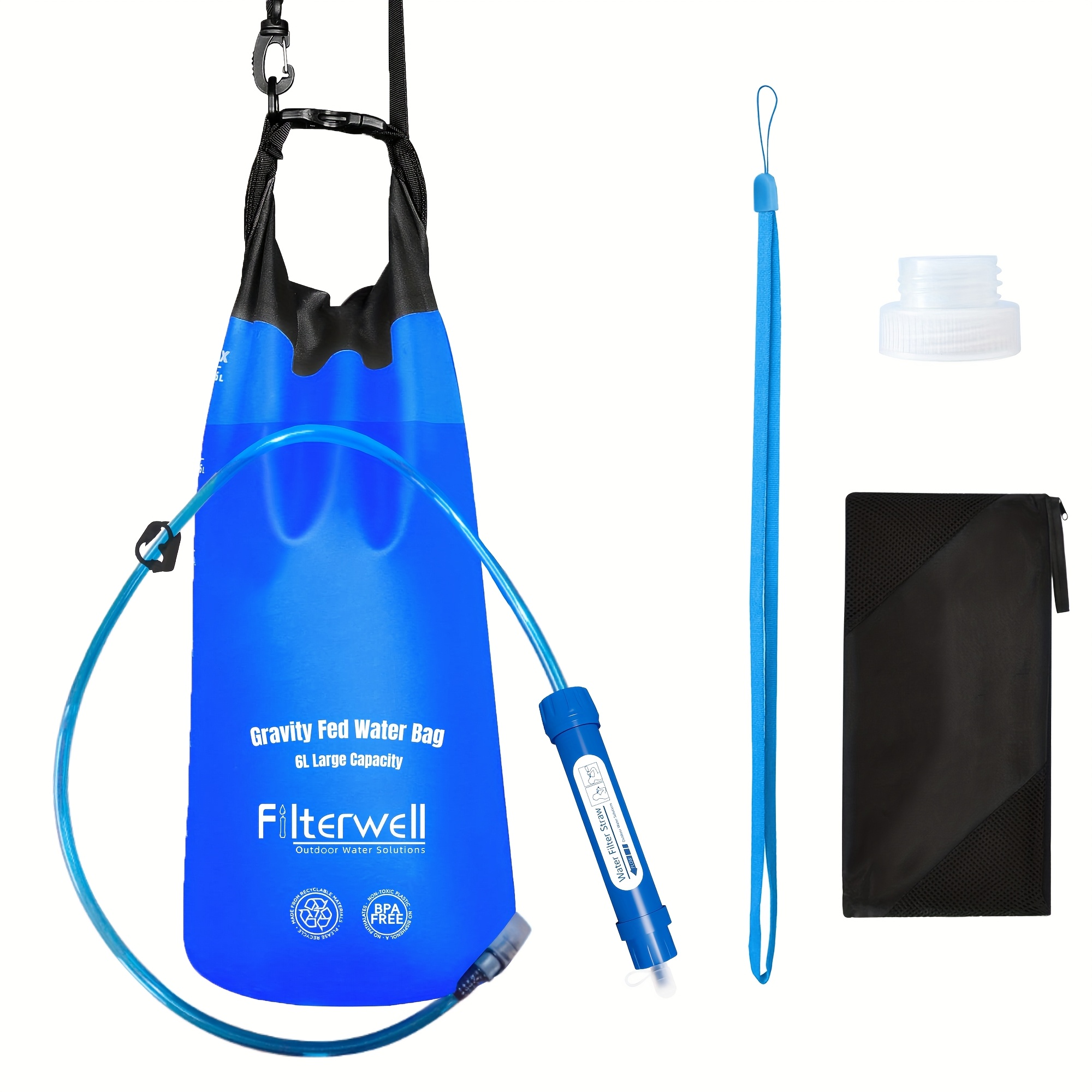 6l gravity water filter straw water purifier survival tool - Temu Saudi  Arabia, image size:2000x2000