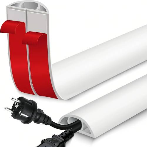 1pc 118 11inch floor wire protector pvc flexible electrical conduit cable protector self wire duct for concealing thick three prong power extension cords step proof design for office and home use office wire management stylish