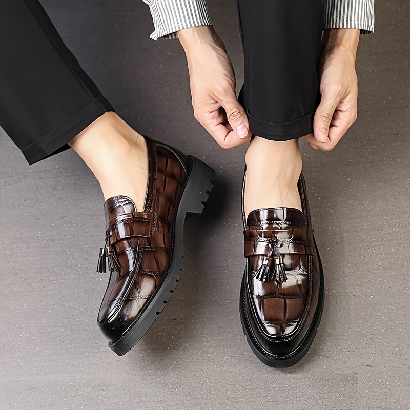 mens versatile business casual shoes korean style - Temu