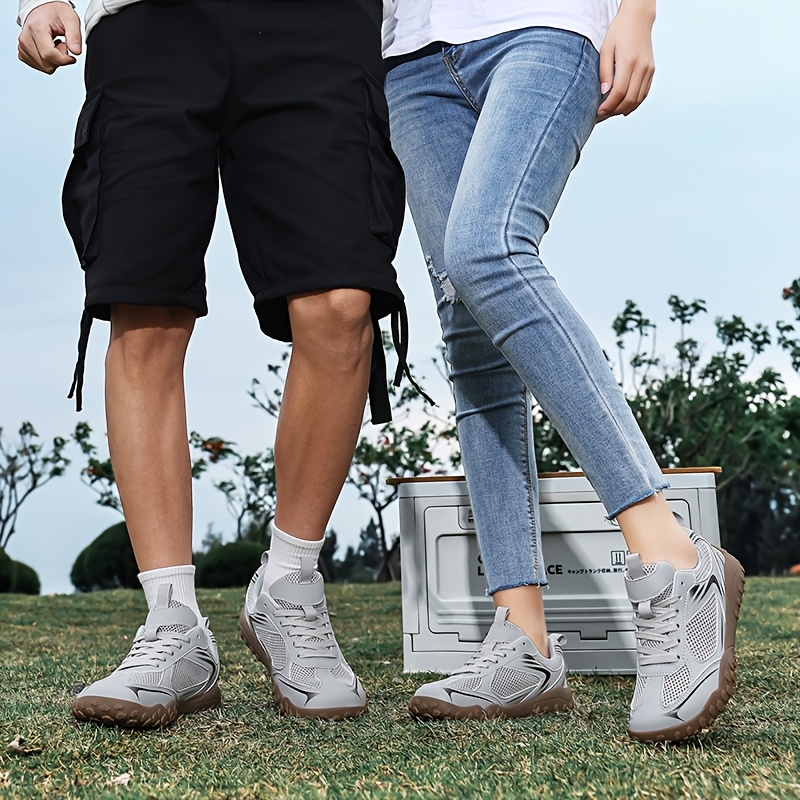 Summer Black Breathable Mesh Running Shoes, Lightweight & Casual
