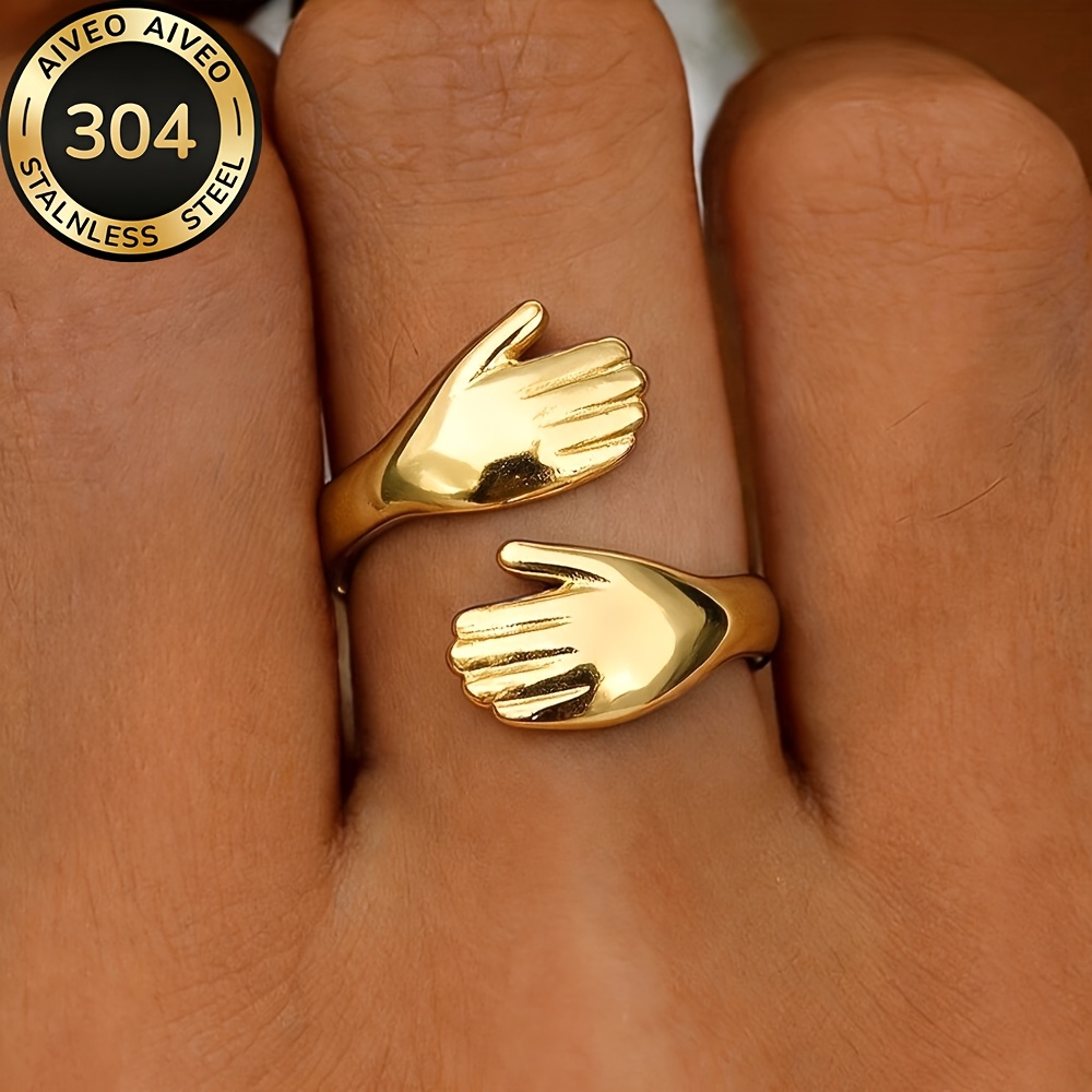 Image of High-quality Hypoallergenic Stainless Steel Adjustable , Fade-resistant, Simple And Elegant, A Stylish Women's Ring Suitable For Daily Wear Or Parties, A Jewelry Accessory, A Delicate Gift For Women.