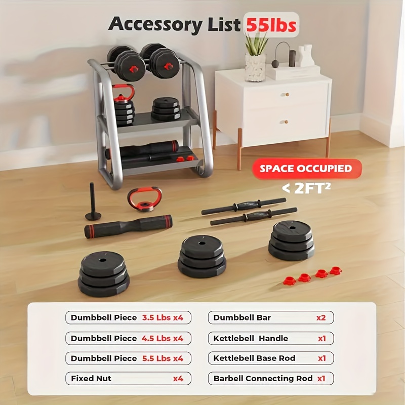 BCAN 55LB 4-in-1 Adjustable KettleBell