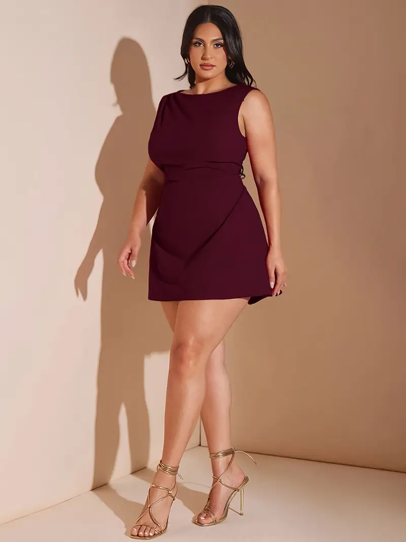 plus size womens elegant short sleeveless neck shoulder - Temu Mauritius plus size womens elegant short sleeveless neck shoulder - Temu Mauritius