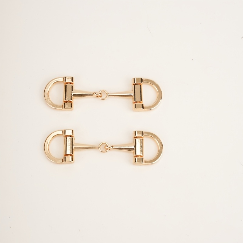 TEMU 2pcs Minimalist D-shaped Metal Bag Extension Chain, Light Luxury Shiny Golden Bag Strap With Extended Hardware Accessories. Oxidation-resistant,