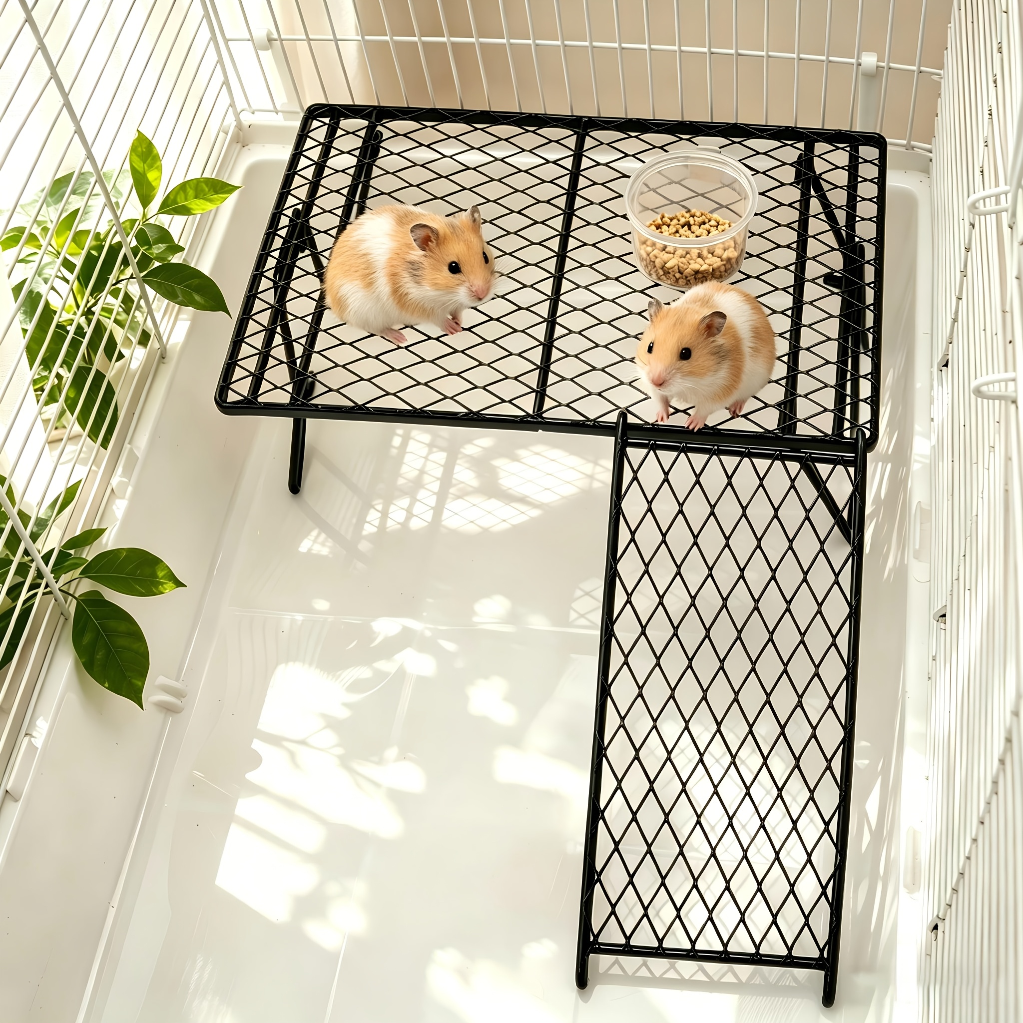 Stainless Steel Hamster Rest Platform with Ladder