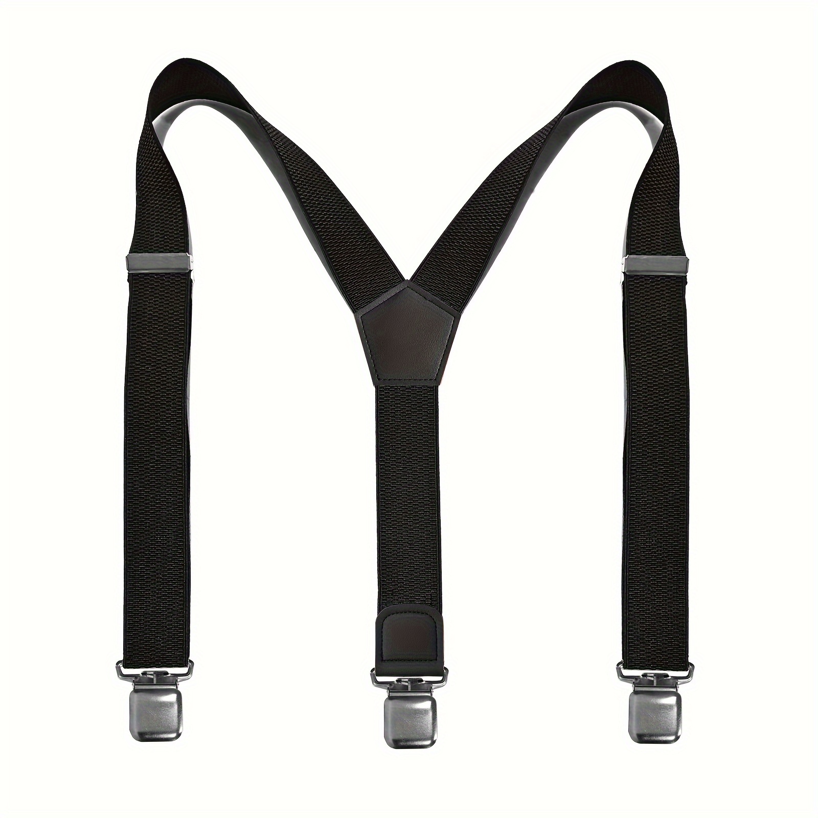 TEMU [ deportivo] Tirantes ajustables para hombre con espalda en Y y clips de resistencia - Poliéster duradero, ajuste elástico, varios colores