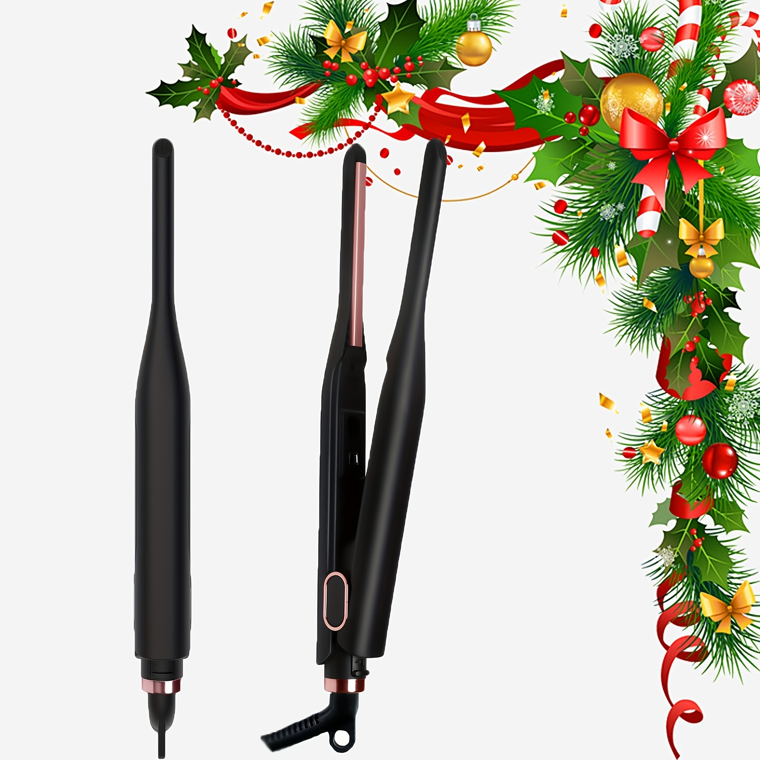 

2-in-1 Ceramic Hair Straightener & Curler - Fast Heating, Narrow Plate For All Hair Types, Ideal For Short Hair, Hair Straightener