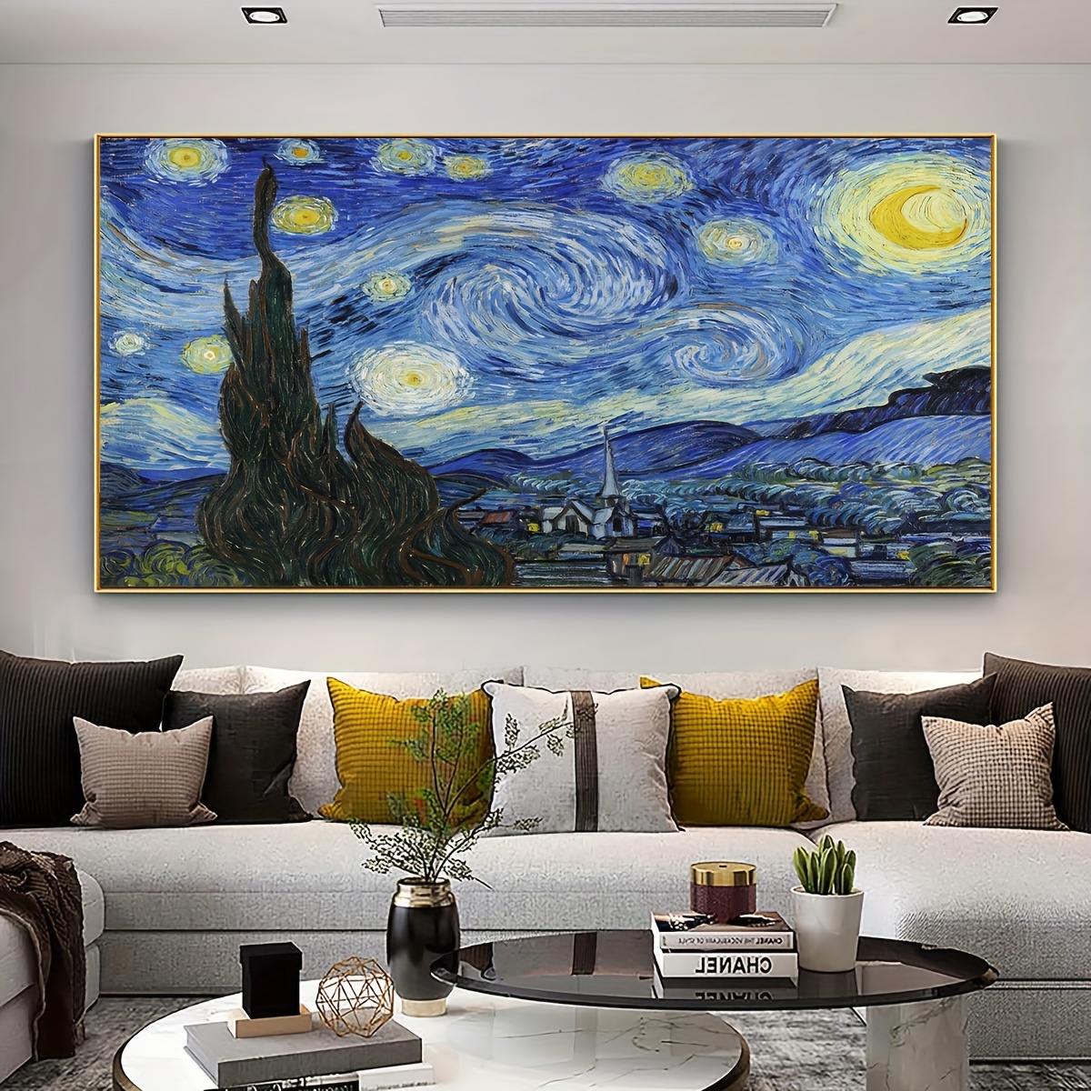 

1pc Unframed Canvas Poster, Modern Art, Starry Sky Poster Wall Art, Ideal Gift For Bedroom Living Room Corridor, Wall Art, Wall Decor, Winter Decor, Room Decoration