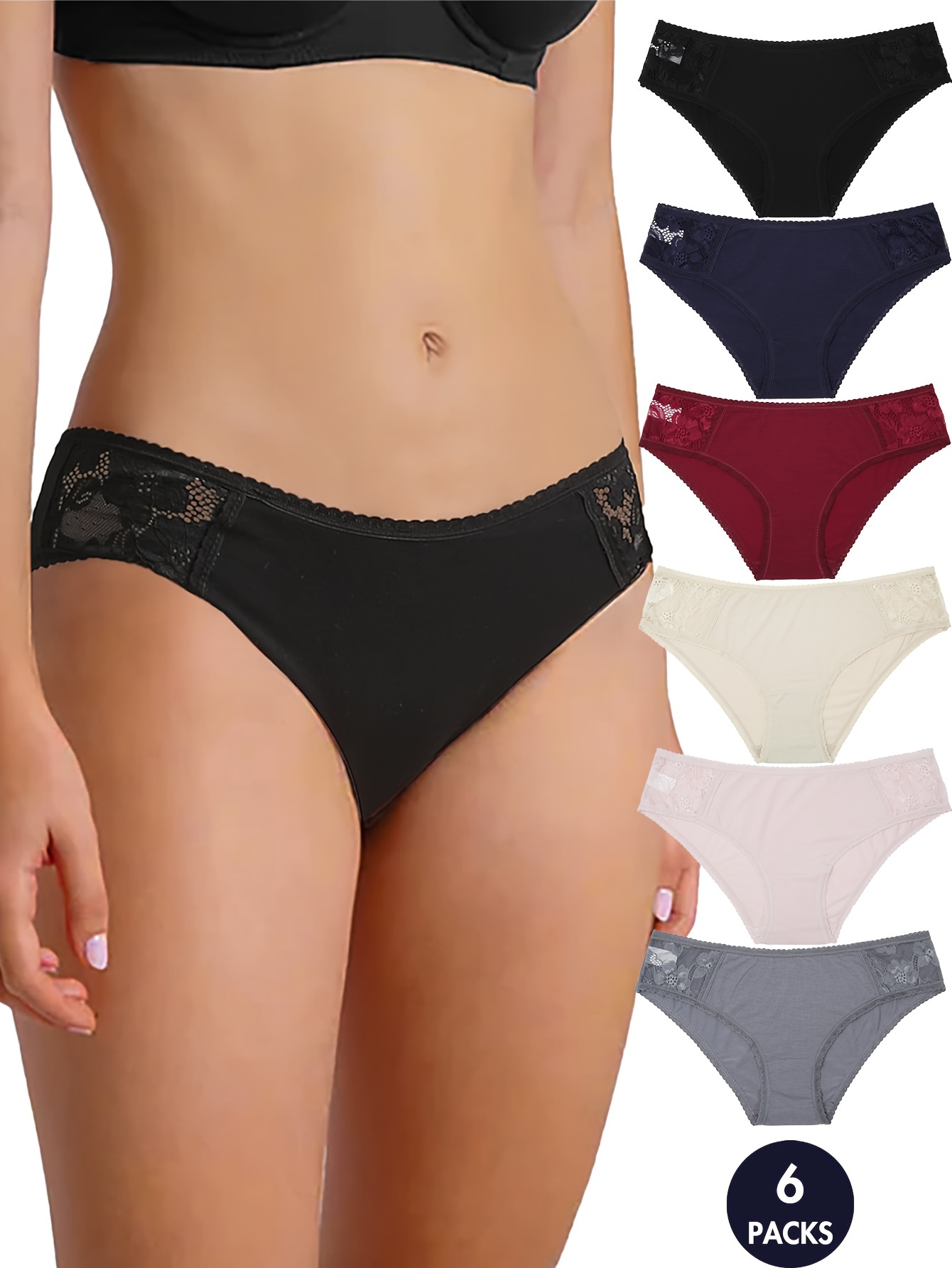Women's Breathable Sexy Lace Cheeky Panties Comfort Hollow - Temu Canada