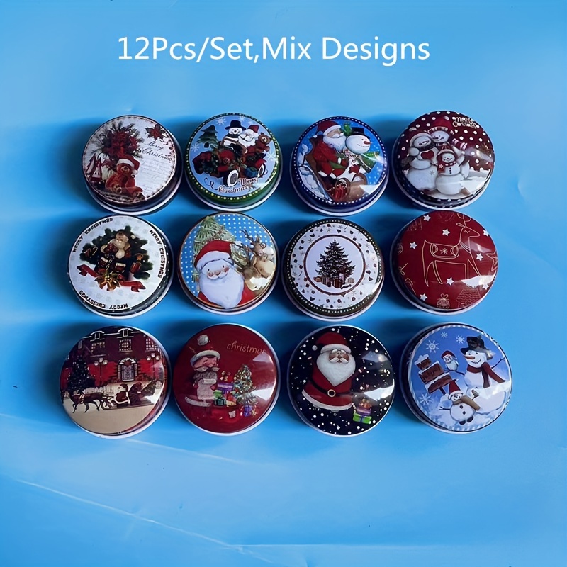 Gift For Her/him 12 Mini Christmas Boxes Santa Claus Packaging Boxes Party Small Gifts Christmas Decorations