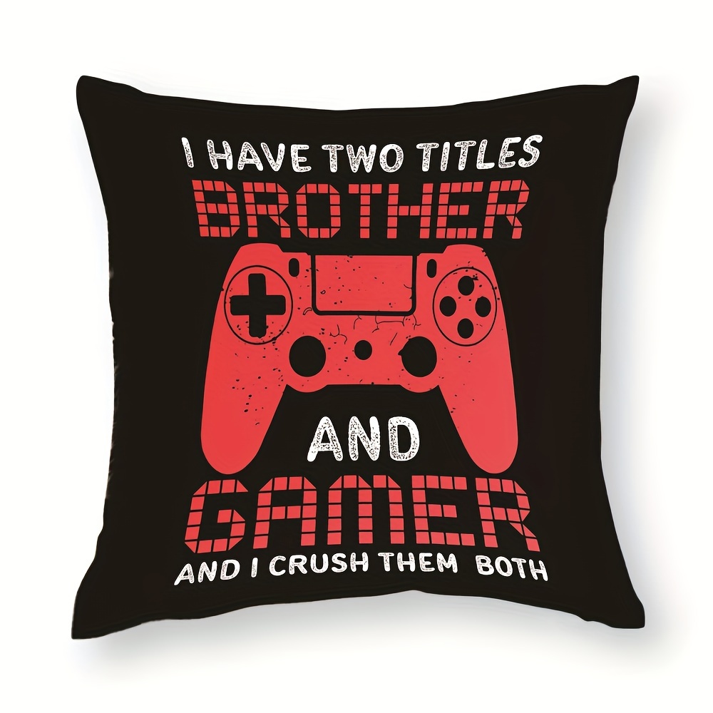

1pc Funny Gaming Throw Pillow Cover, Gamer Gift, Gaming Room Decor, 18 X 18 Inch