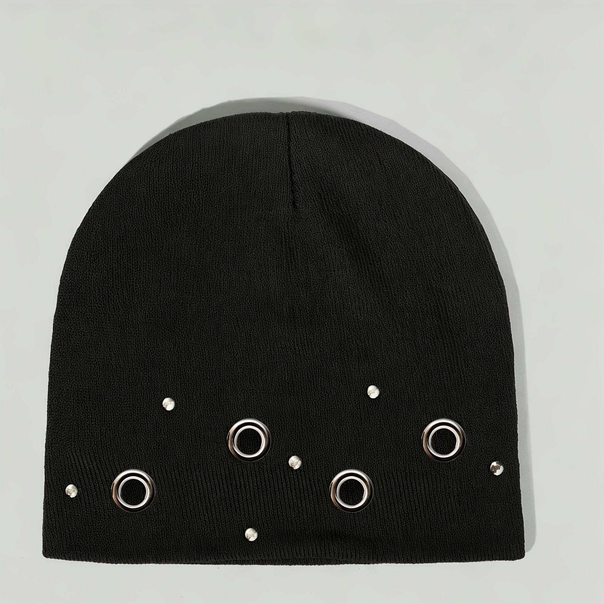 TEMU Men's & Women's Rivet- Beanie Hat - Elastic Stretch Winter Cap Suitable For Cold Weather, Hip-hop Parties, Streetwear, Dance - Lightweight Warm
