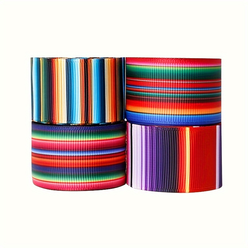 

5 Yards 2.5cm Wide Multi-color Satin Ribbon - Decorative Woven Fabric Ribbons For Gift Wrapping And Crafting, Premium Quality, Assorted Colors Pack