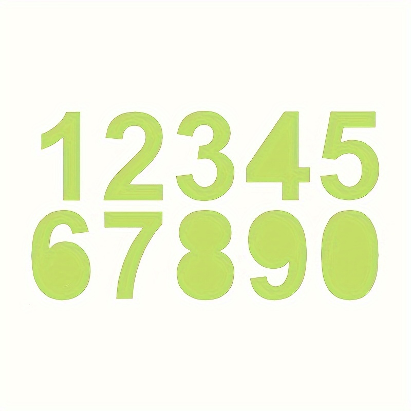 Image of 10pcs External Mailbox Number Set, Each Number 0-9, Reflective Mailbox Number Stickers - Easy-to-install Modern Number Set, Light-absorbing For Daytime Use, For Home Mailbox Address Numbers