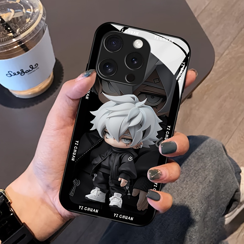 

Anime Style Protective Phone Case For 15/14/13/12/11/xsm/xr/xs/x/7 - Fashionable And Creative Youth Design With Shockproof Bumper Features