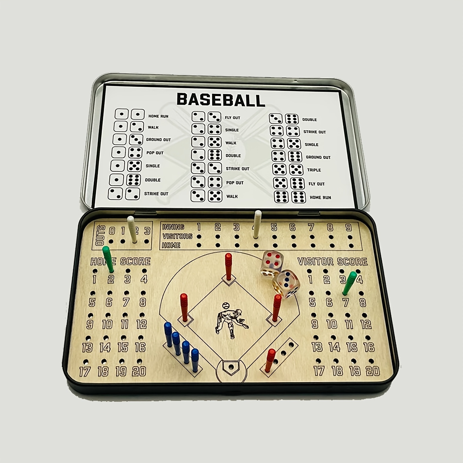 

Portable Tabletop Sports Dice Game - Baseball, Hockey, Soccer, And Basketball, Interactive And , Plastic Construction, With No Electricity Or Props Needed, For Family And , Travel-friendly