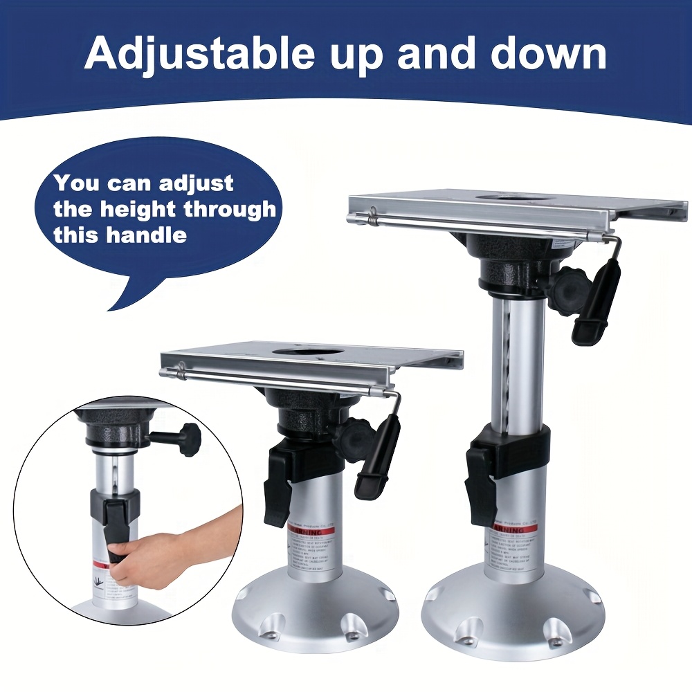 Boat Seat Base with Sliding Rails for Adjustable Height