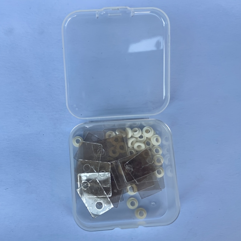 TEMU 25 Sets de joints d'étanchéité : 25 pièces de feuilles de mica en boîte TO220 + combinaison de joints d'isolation M3, adaptés aux transistors en