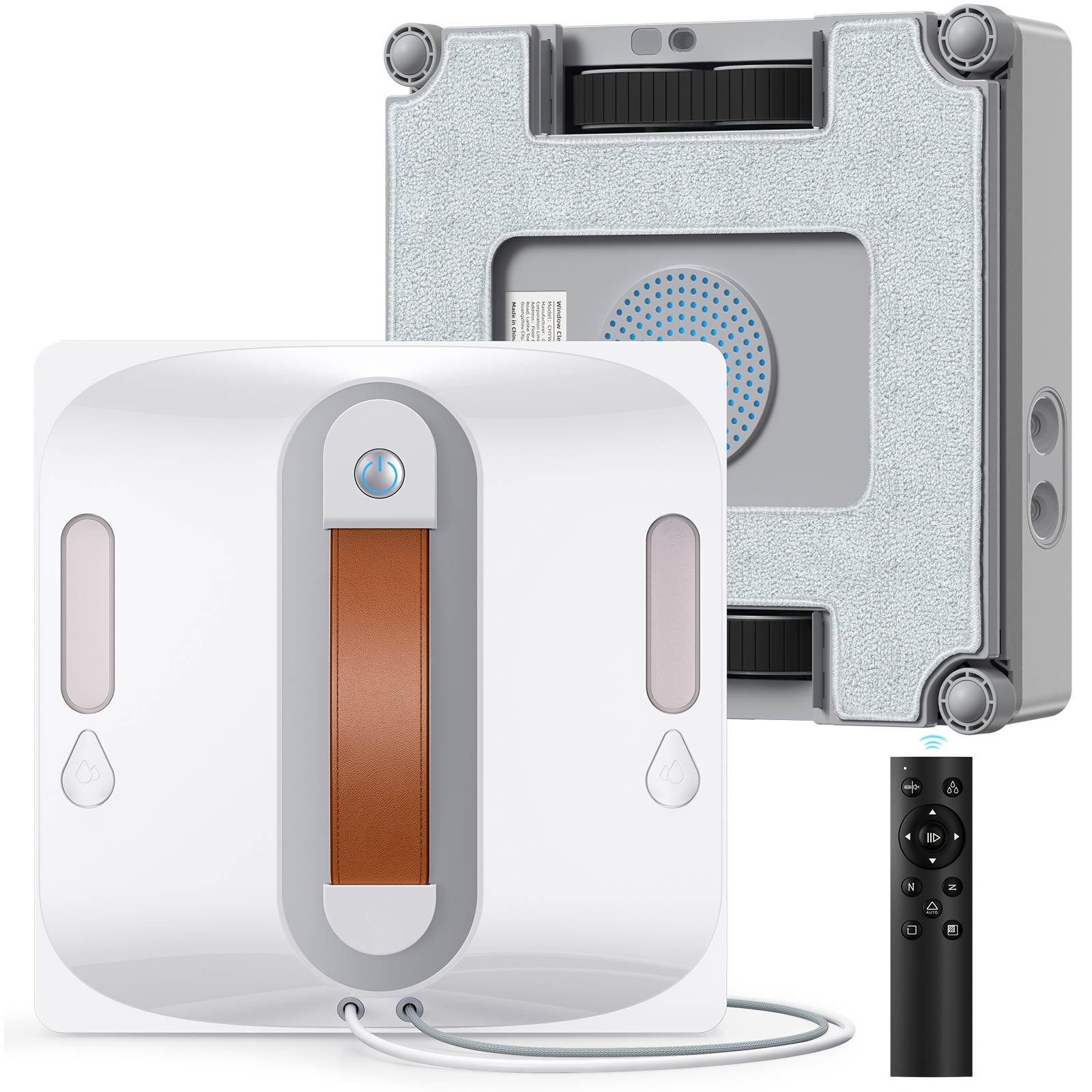 E-shop Lubluelu Upgrade quadratischer Fensterputzroboter, 10000Pa starke Saugkraft, intelligente Pfadplanung, 8-stufiges Sicherheitsschutzsystem,