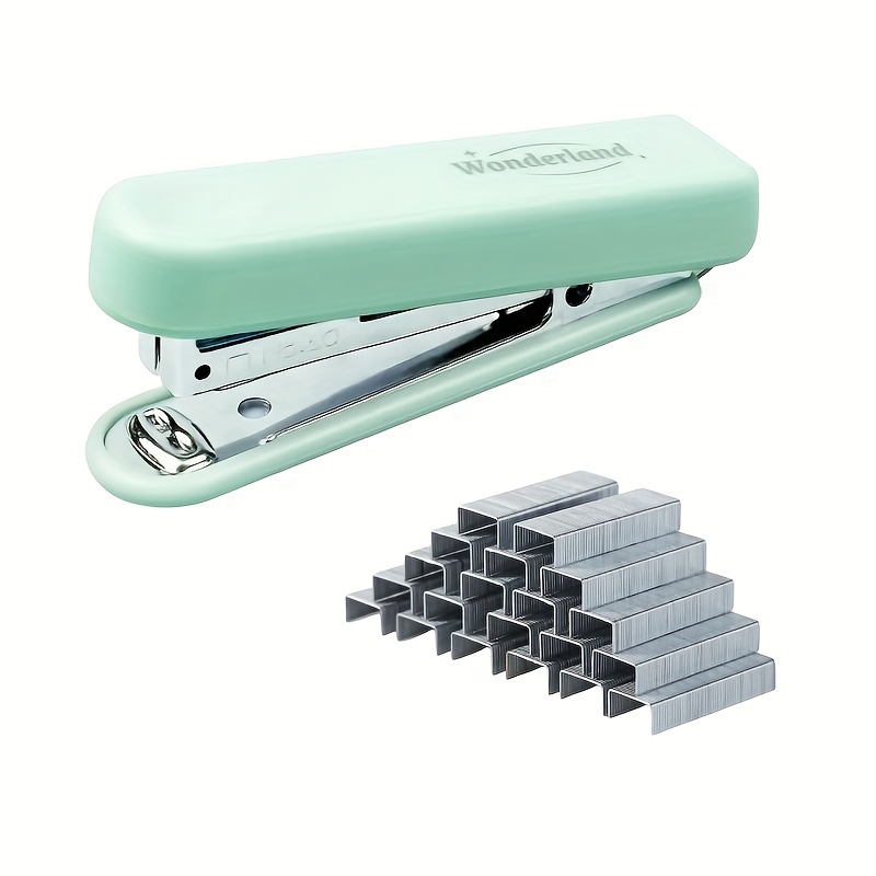 TEMU Morandi Color ABS Mini Cucitrice Durevole - Cucitrice da Scrivania con 1000 Punti Metallici, Cucitura Senza Sforzo, Compatibile con Punti