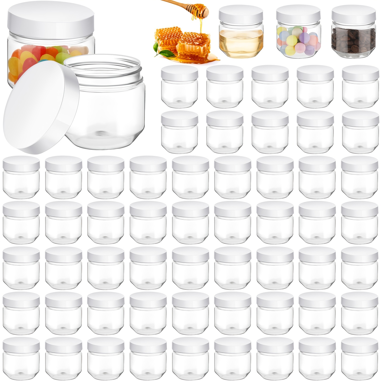 

60pcs 3oz Clear Plastic - , Bpa-free Storage Containers For , , & ()