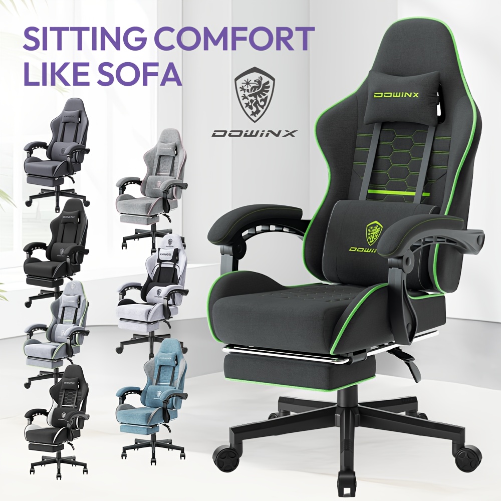 Ergonomische gamingstoel met hoge rugleuning en pocketvering