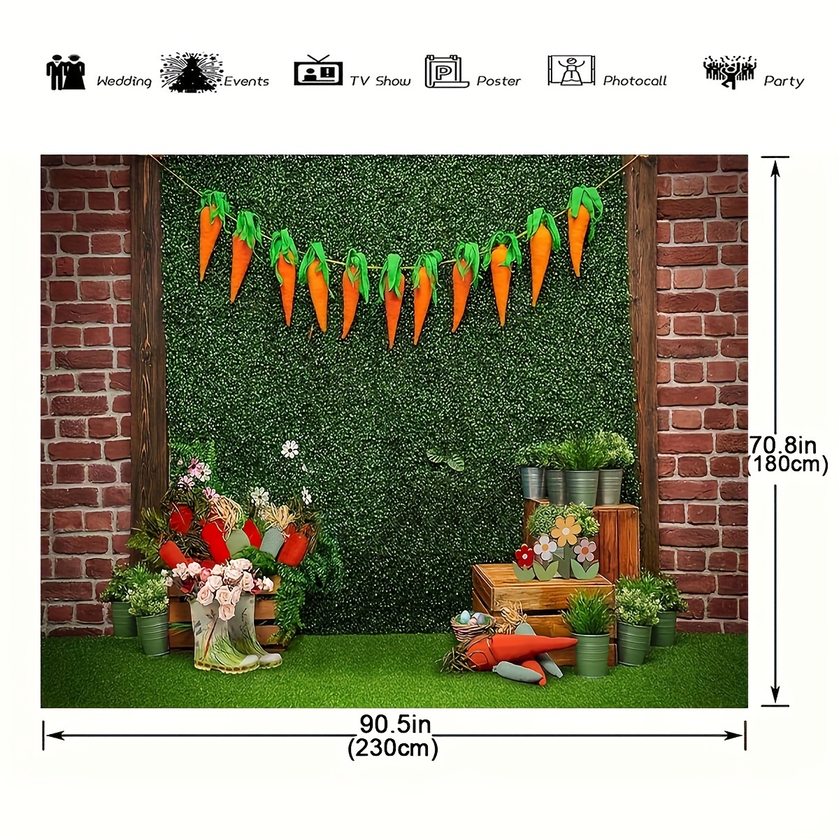 1pc easter backdrop greenery wall bunny spring easter backdrops for photography party decorations photo background for picture portrait photo studio