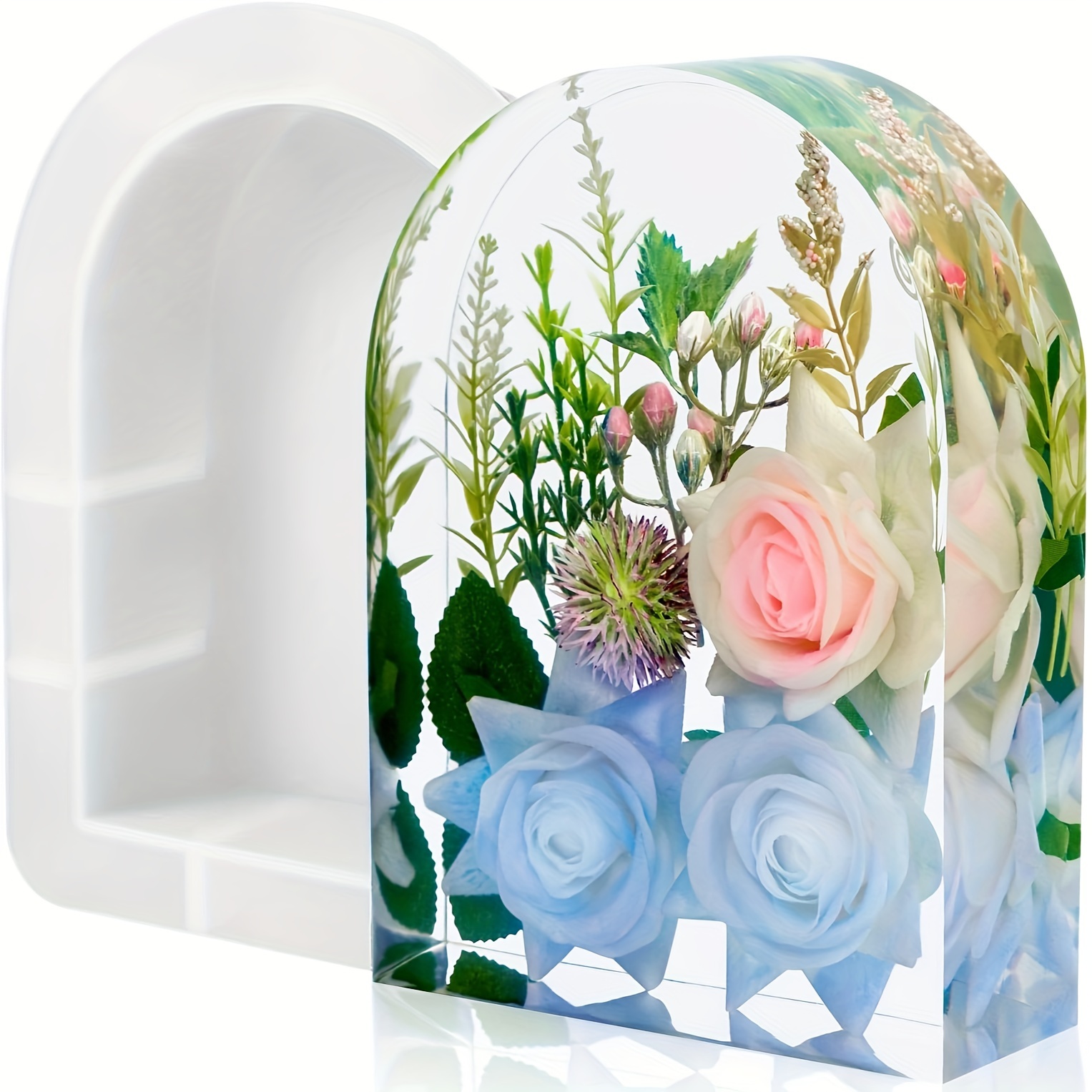 Image of Big Silicone Molds For Resin, Arch-shaped Molds For Casting, Deep Epoxy Molds For Preserving Flowers, Gifts For Weddings And Valentine's Day, Home Decorations, And Resin Epoxy Crafting