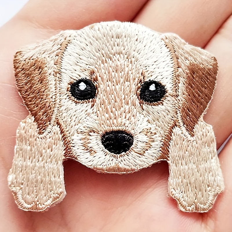 

1pc Cute Animal Cartoon Dog Embroidered Cloth Patch, Can Be Sewn Or Ironed, Decorating Hat Bag Clothes Pants, Clothing Supplies & Appliques